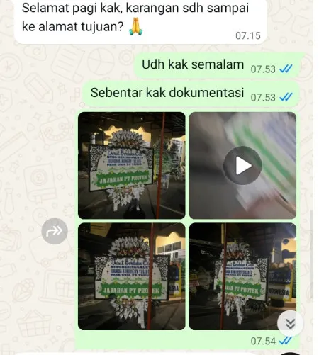 Pengiriman Papan Bunga Selamat Palmerah